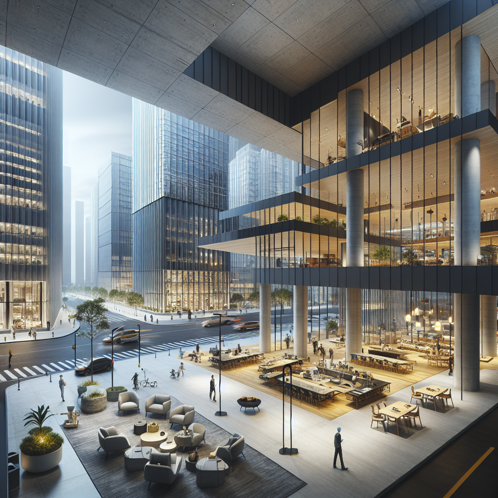 construção sala comercial moderna