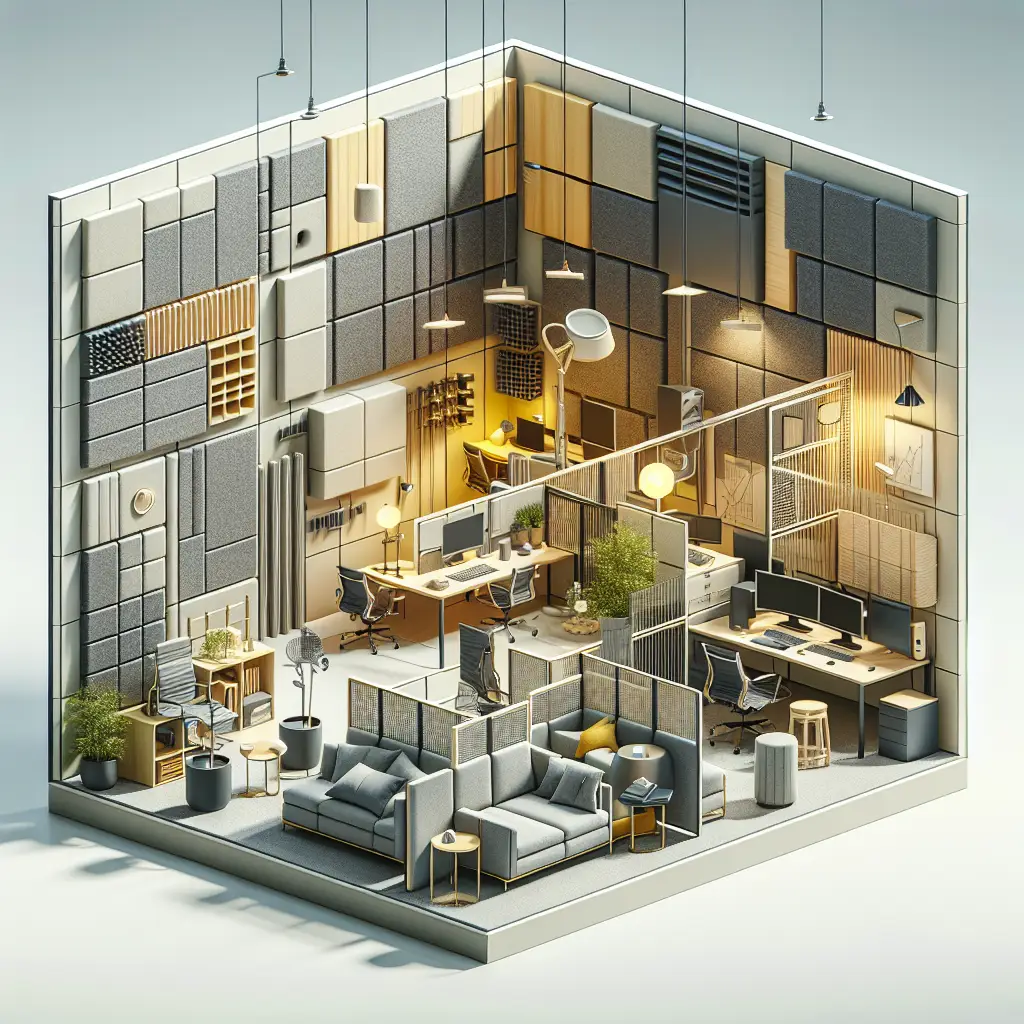 materiais conforto acústico escritório