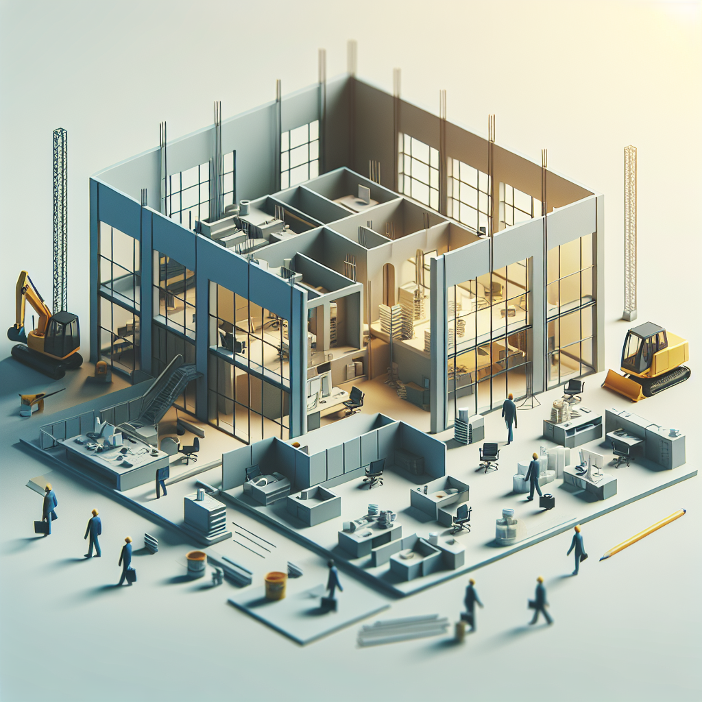 obra rápida escritório alugado